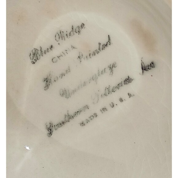 Blue Ridge China Hand Painted Underglaze Southern Potteries, Inc. Made in U.S.A - Picture 2 of 9
